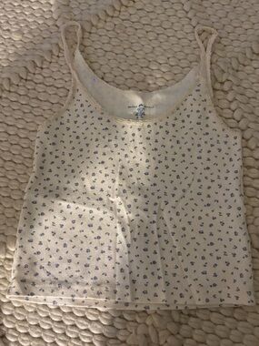 Brandy Melville Pointelle Floral Tank